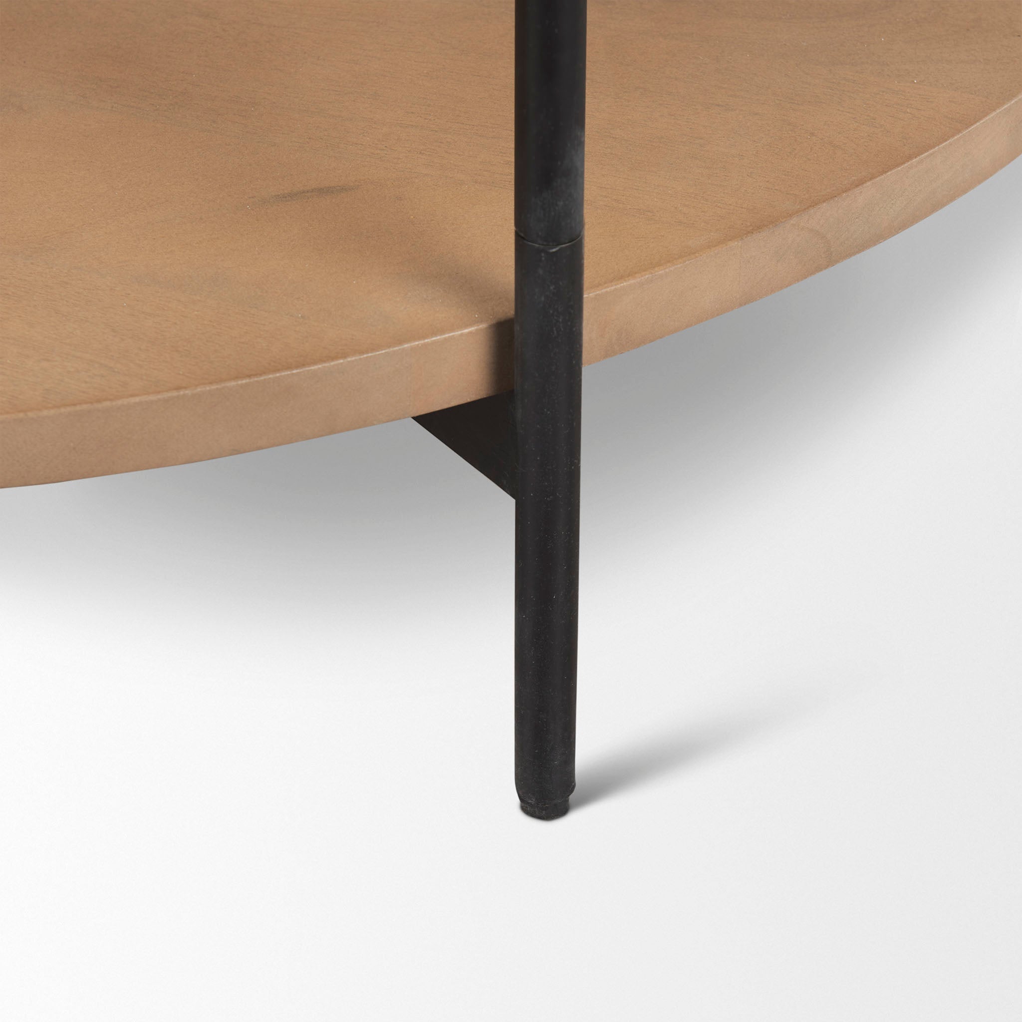 Table basse ronde Crudités et Cocktails en bois clair