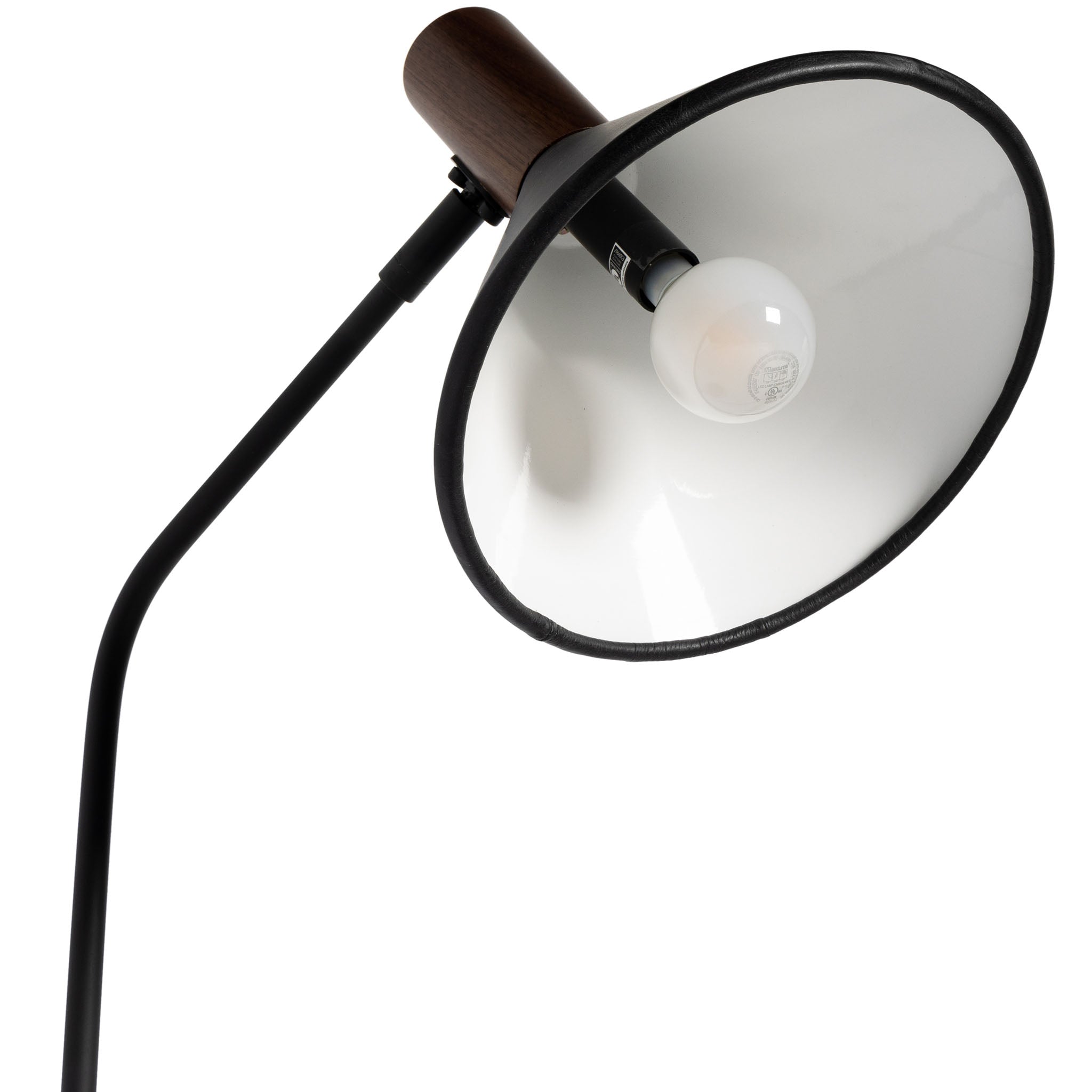 Lampe de bureau Four Hands Cullen en cuir noir