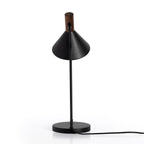 Lampe de bureau Four Hands Cullen en cuir noir