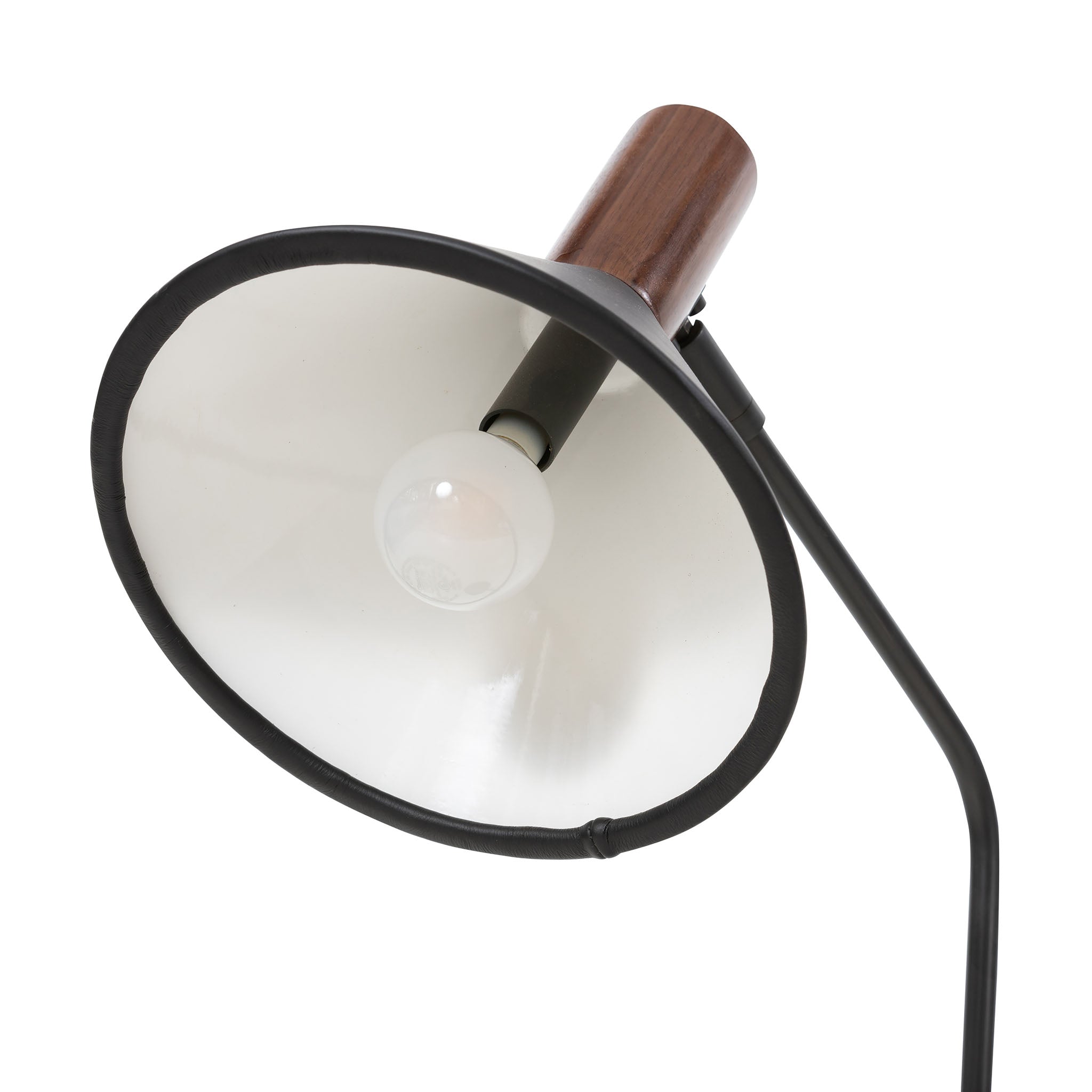 Lampe de bureau Four Hands Cullen en cuir noir