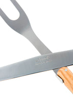 Ensemble de sculpture en bois d'olivier Laguiole