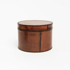 Boîte ronde en cuir élégant - Grand