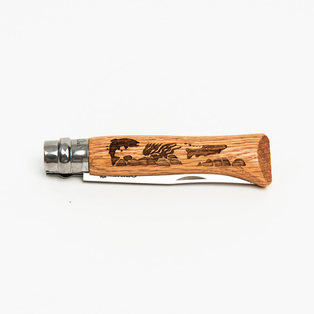 Couteaux pliants Opinel n° 08 Truite en acier inoxydable