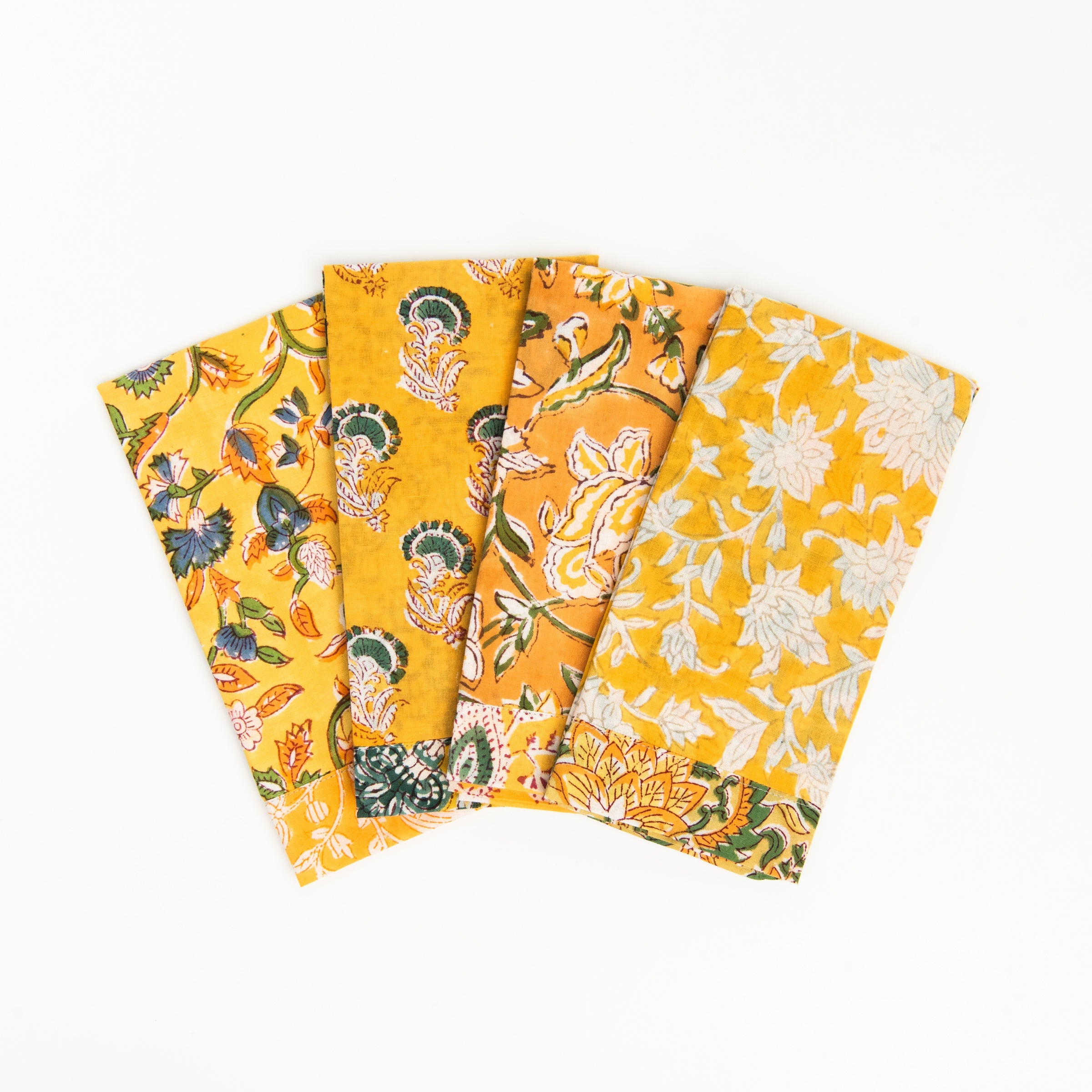 Serviettes de table artisanales du Vermont, couleur bouton d'or