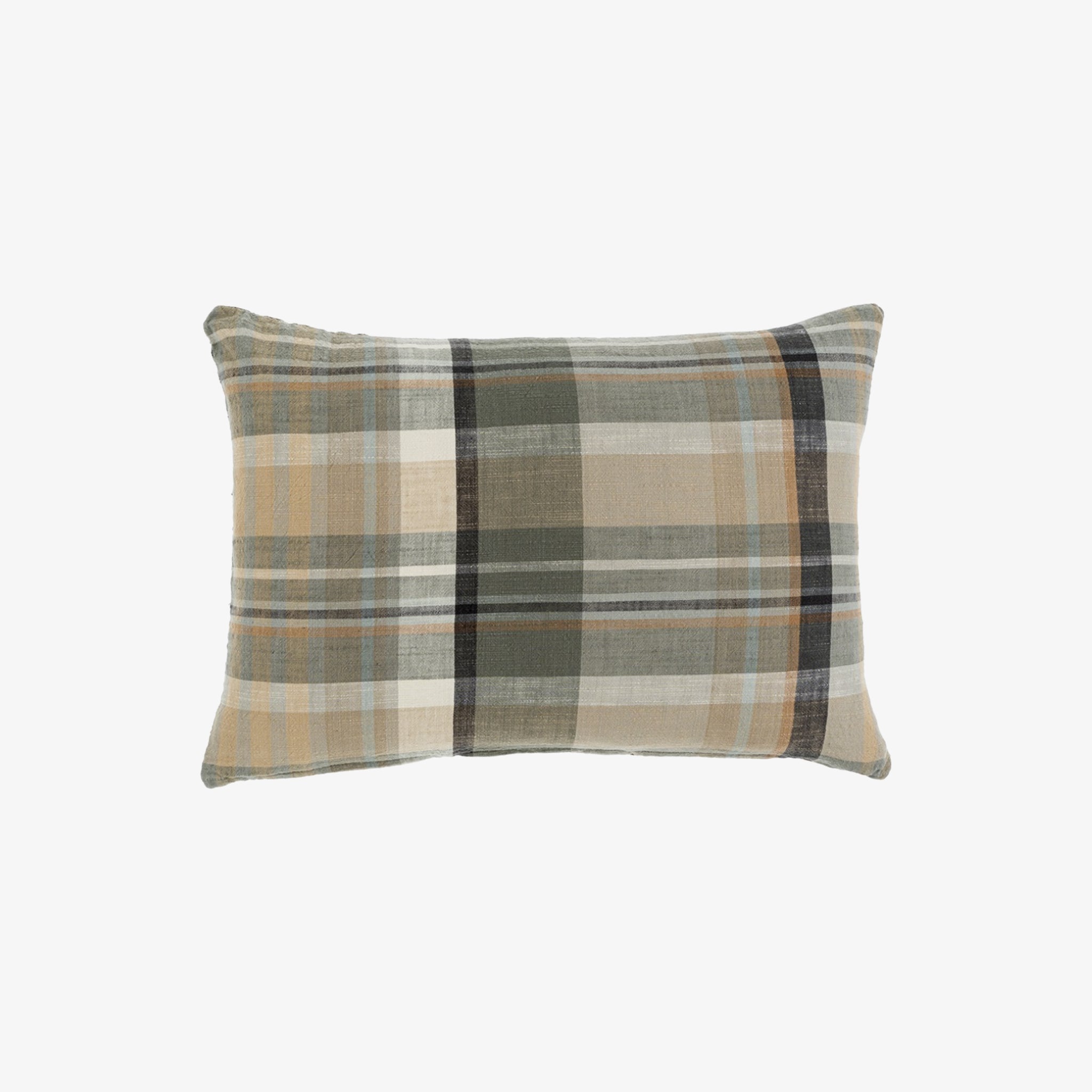 Coussin lombaire à carreaux Delacourt - 16 x 24