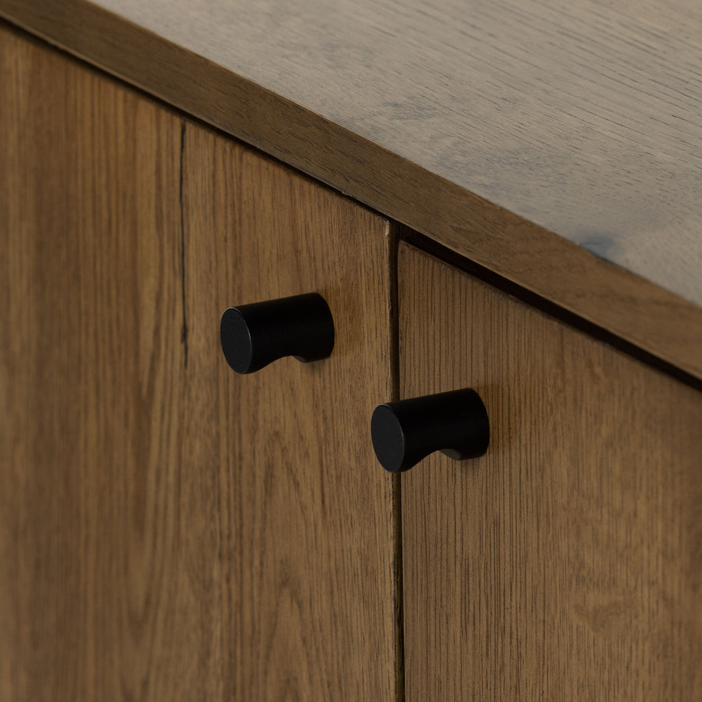 Meuble multimédia Four Hands Eaton en résine chêne ambré