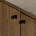 Meuble multimédia Four Hands Eaton en résine chêne ambré