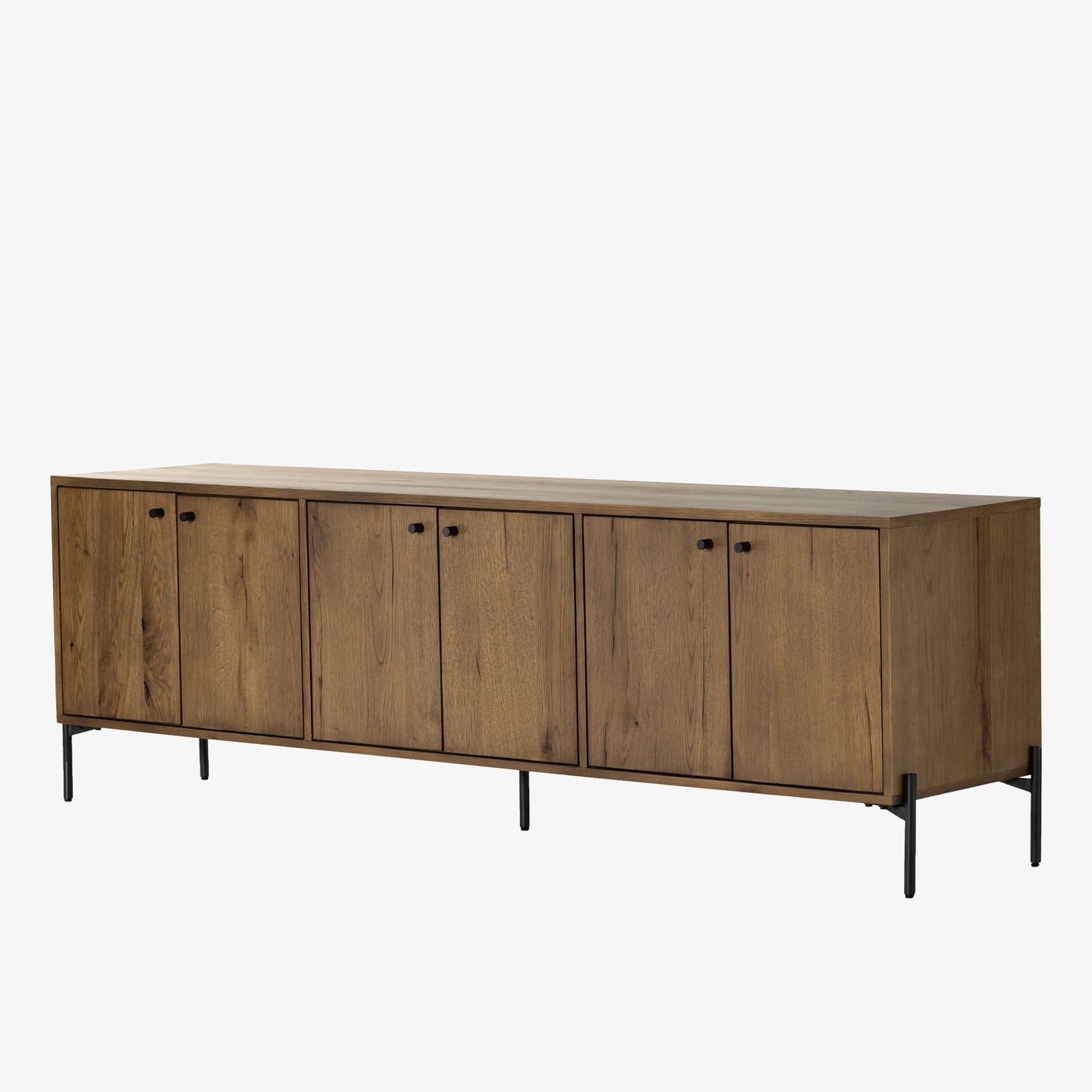 Meuble multimédia Four Hands Eaton en résine chêne ambré