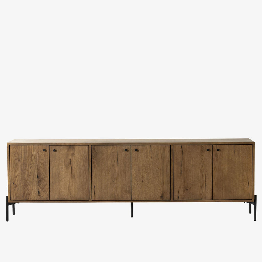 Meuble multimédia Four Hands Eaton en résine chêne ambré