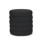 Pouf de rangement Ava en boucle noire