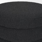 Pouf de rangement Ava en boucle noire