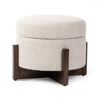 Pouf de rangement Four Hands Esben couleur Sattley Fog