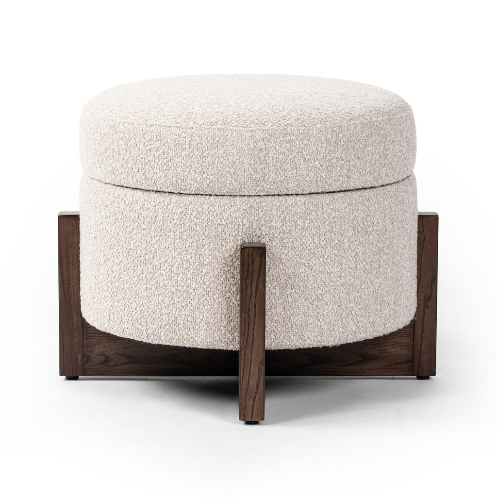 Pouf de rangement Four Hands Esben couleur Sattley Fog