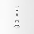 Porte-manteau métallique Sawyer avec étagère circulaire