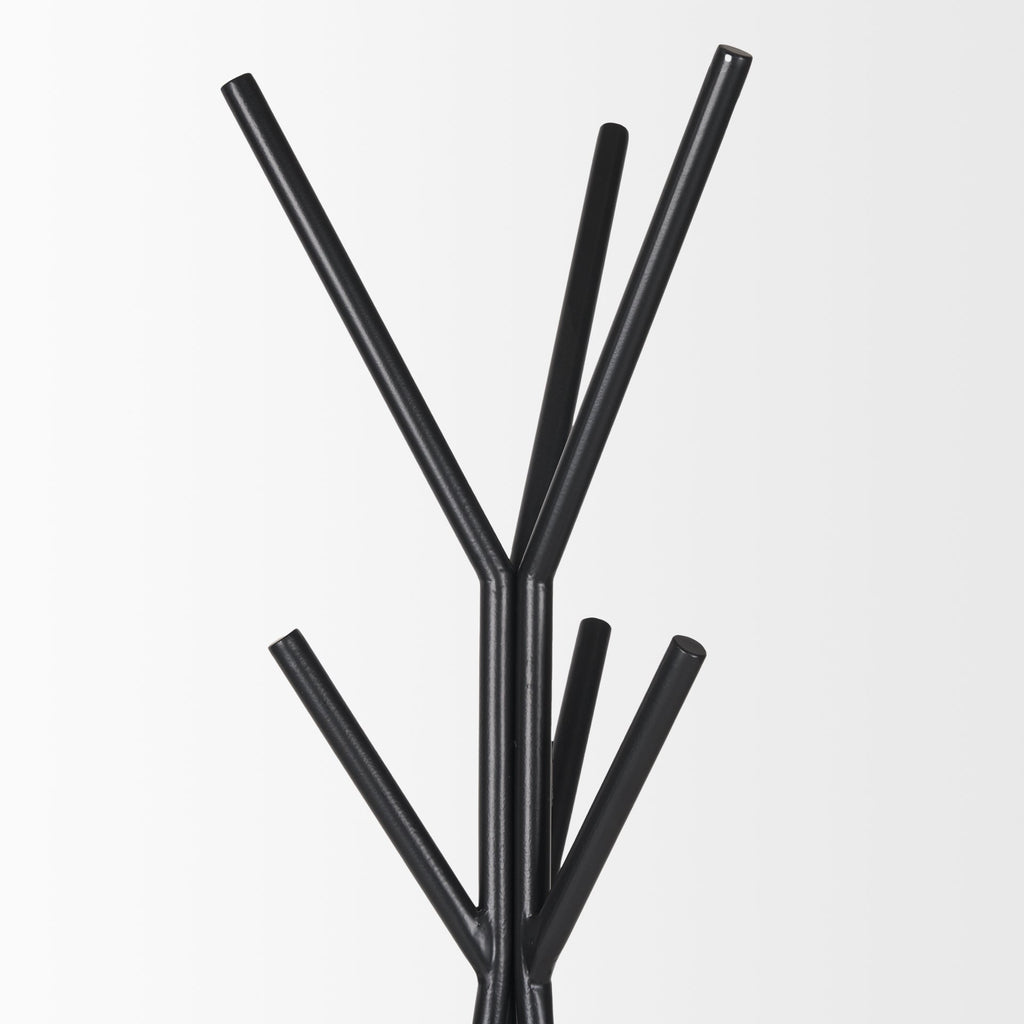 Porte-manteau métallique Sawyer avec étagère circulaire