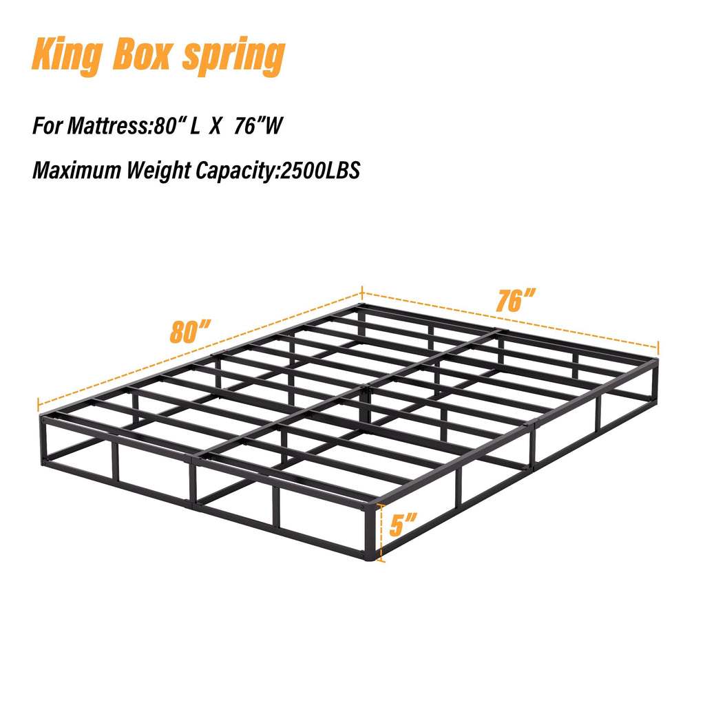 Ressort métallique extra-plat de 12,7 cm (5 pouces), structure robuste avec revêtement gris