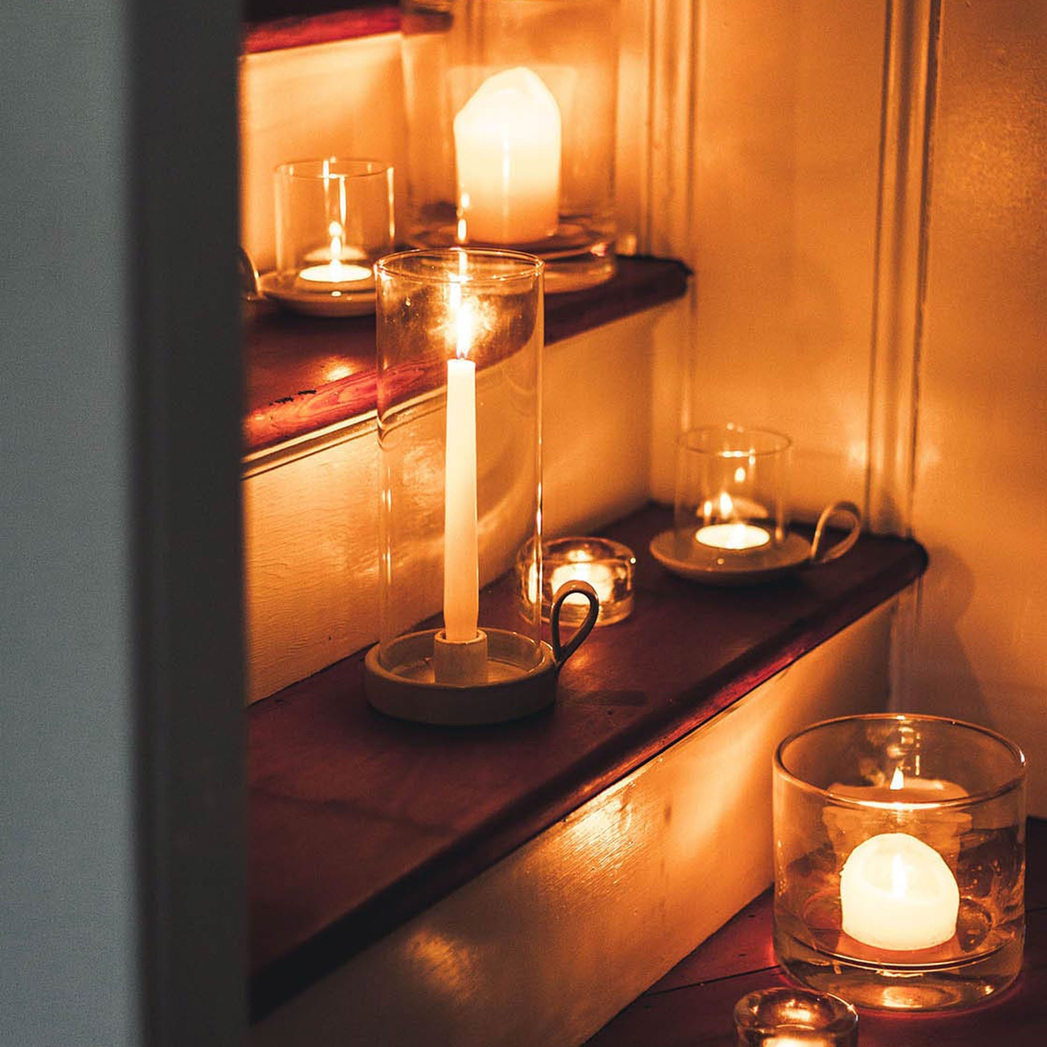 Poterie de ferme Garde-manger Ouragan à bougies chauffe-plat