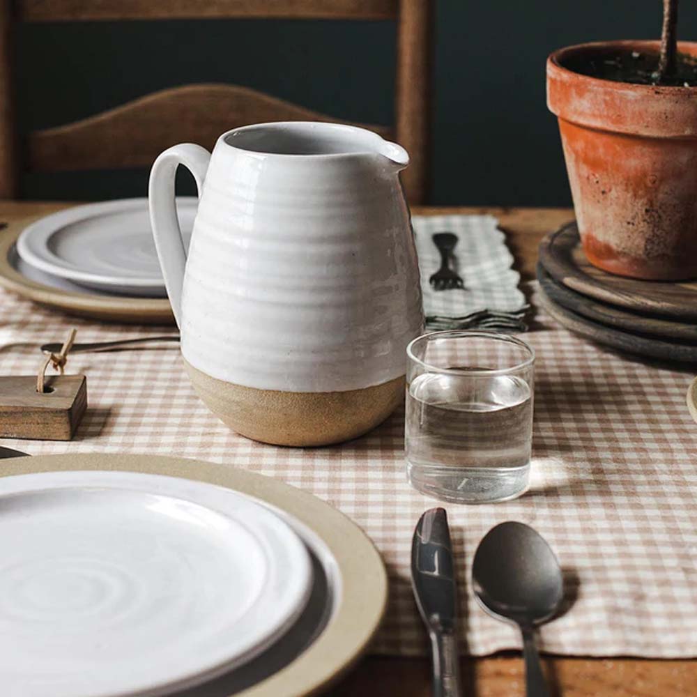 Pichet de fermier en céramique de style campagnard