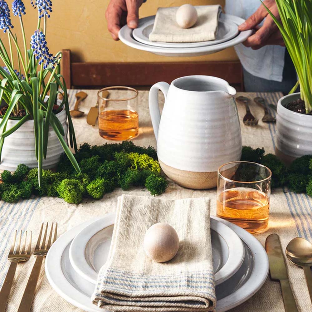 Pichet de fermier en céramique de style campagnard