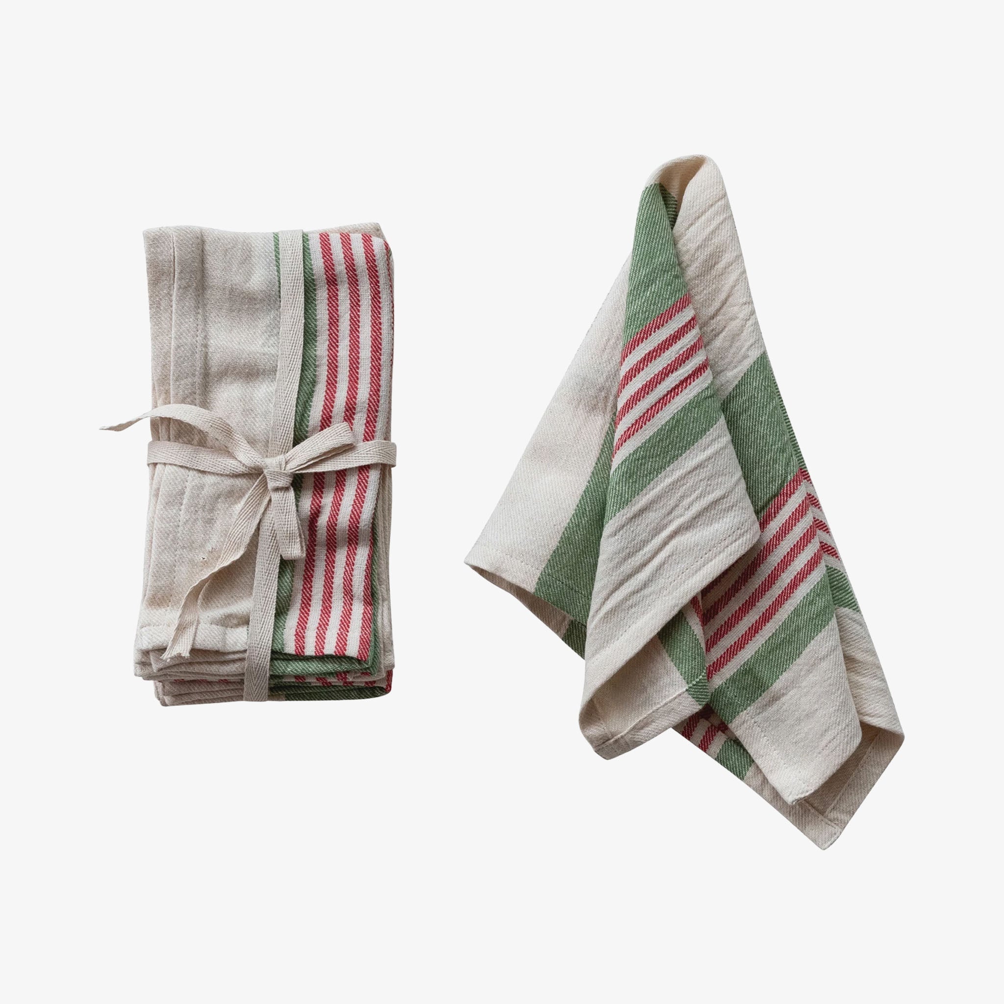 Torchons en toile de jute « Remplis de Cheer » - lot de 2