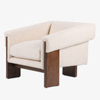 Fauteuil Four Hands Cairo couleur crème Thames