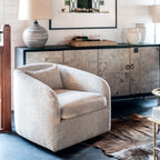 Fauteuil pivotant Four Hands Topanga en Knoll Domino