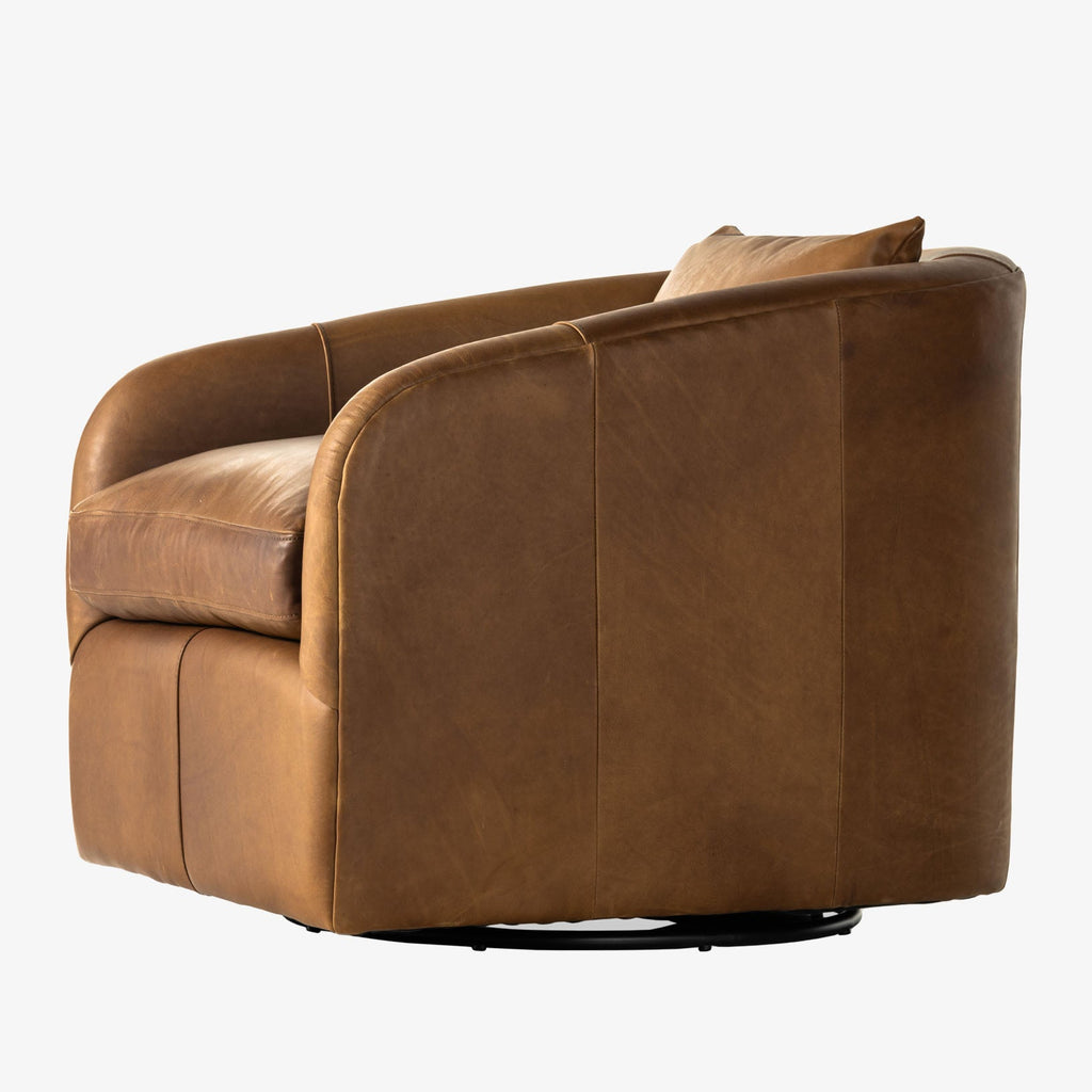 Fauteuil pivotant Topanga Four Hands couleur Sienne Héritage