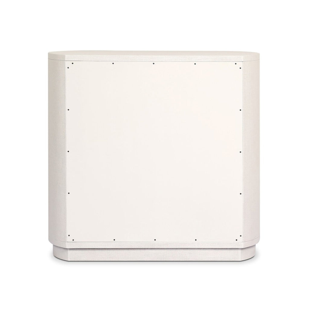 Commode Amelia à quatre mains en lin peint ivoire