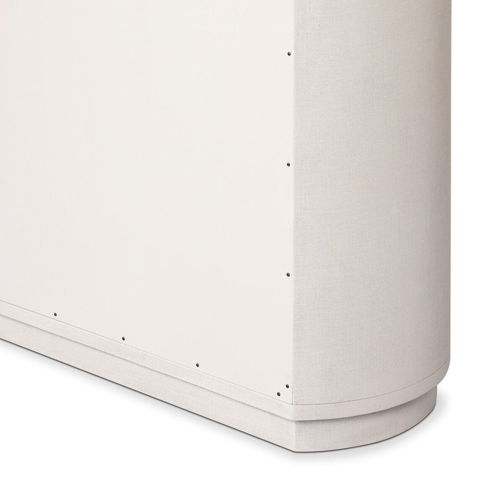 Commode Amelia à quatre mains en lin peint ivoire