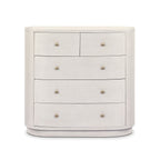 Commode Amelia à quatre mains en lin peint ivoire