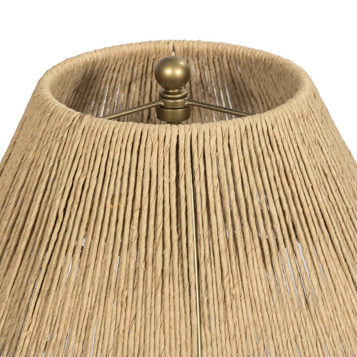 Lampe de table Four Hands Astra en marbre italien crème