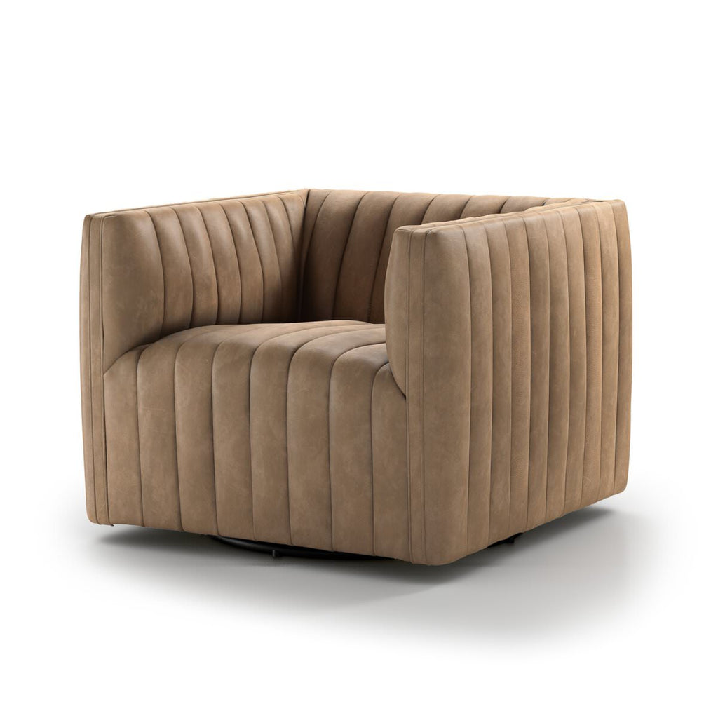 Fauteuil pivotant Augustine Four Hands en coloris Palermo Drift