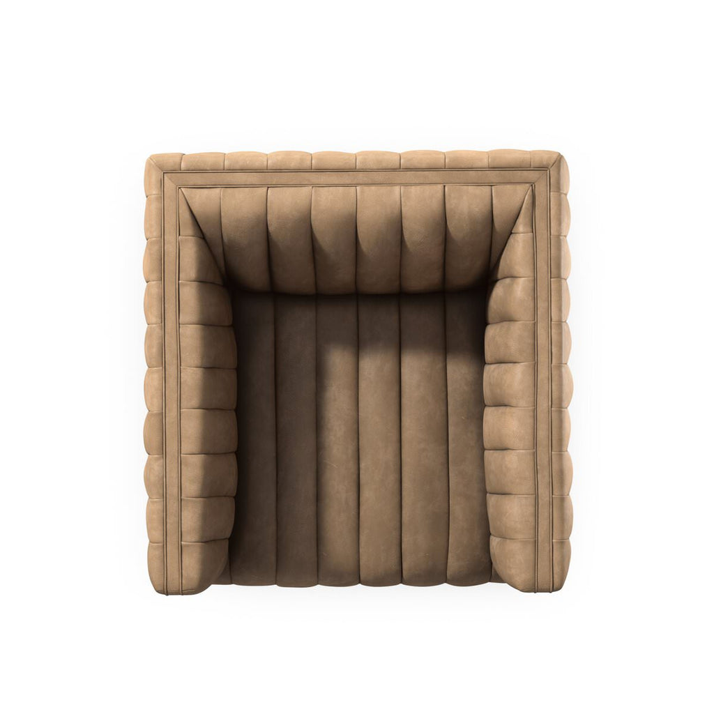 Fauteuil pivotant Augustine Four Hands en coloris Palermo Drift