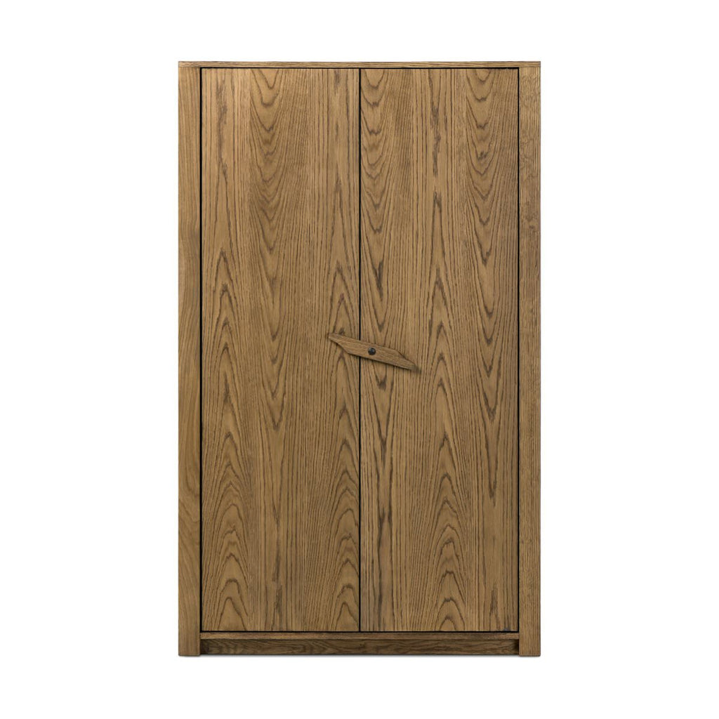 Meuble Bedford Four Hands en placage de chêne naturel chaleureux