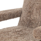 Chaise de bureau Four Hands Bergen en peau de mouton retournée taupe