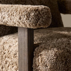 Chaise de bureau Four Hands Bergen en peau de mouton retournée taupe