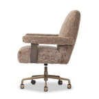 Chaise de bureau Four Hands Bergen en peau de mouton retournée taupe