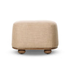 Pouf ovale Four Hands Bilbury couleur sable saxon
