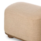 Pouf ovale Four Hands Bilbury couleur sable saxon