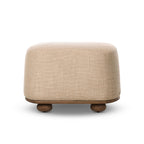 Pouf ovale Four Hands Bilbury couleur sable saxon