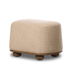 Pouf ovale Four Hands Bilbury couleur sable saxon