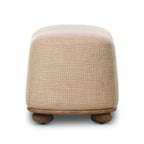 Pouf ovale Four Hands Bilbury couleur sable saxon