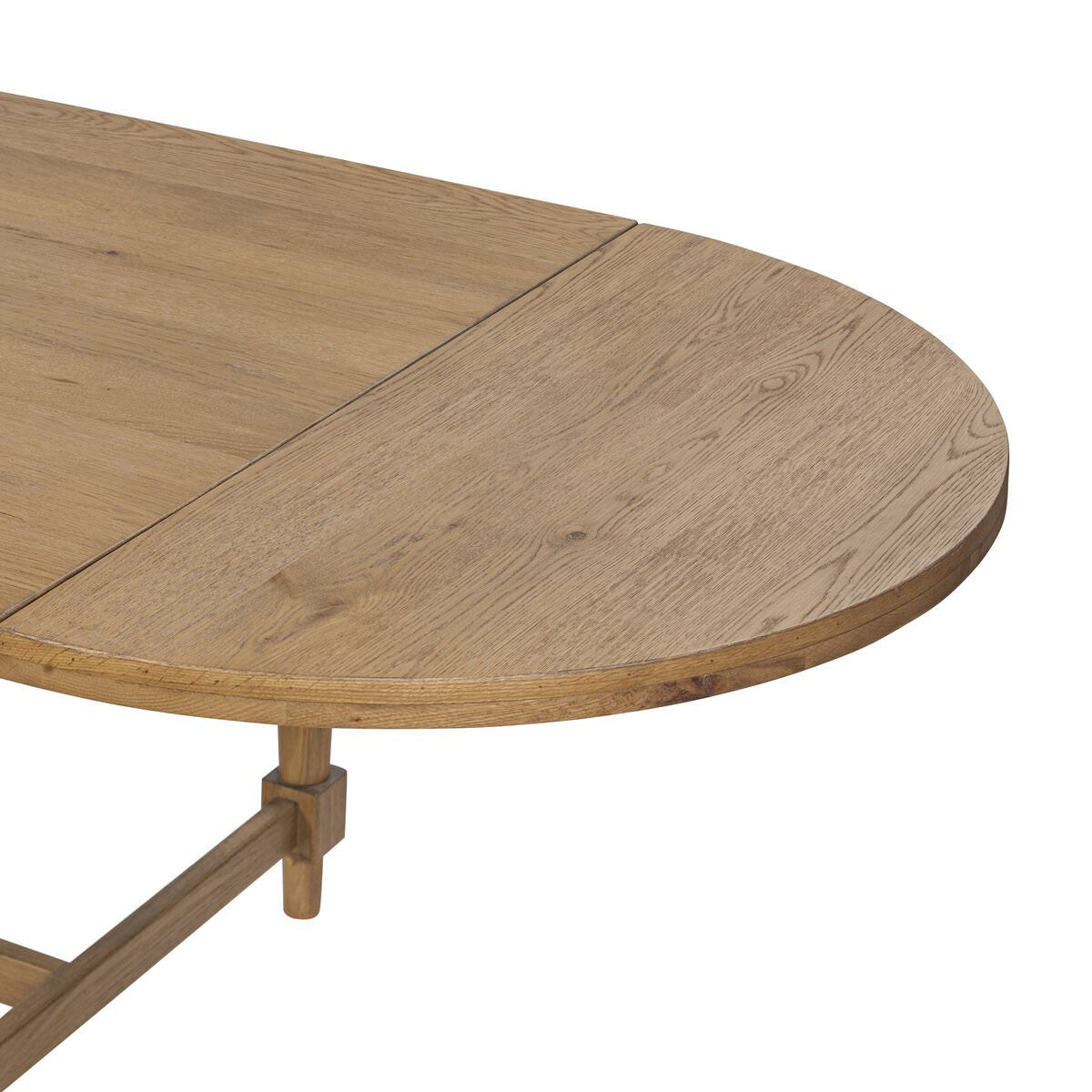 Table de salle à manger ovale extensible Four Hands Blinn 88-127 en placage chêne vieilli