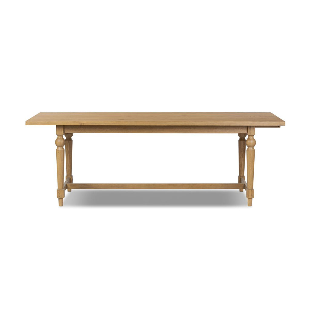 Table de salle à manger ovale extensible Four Hands Blinn 88-127 en placage chêne vieilli