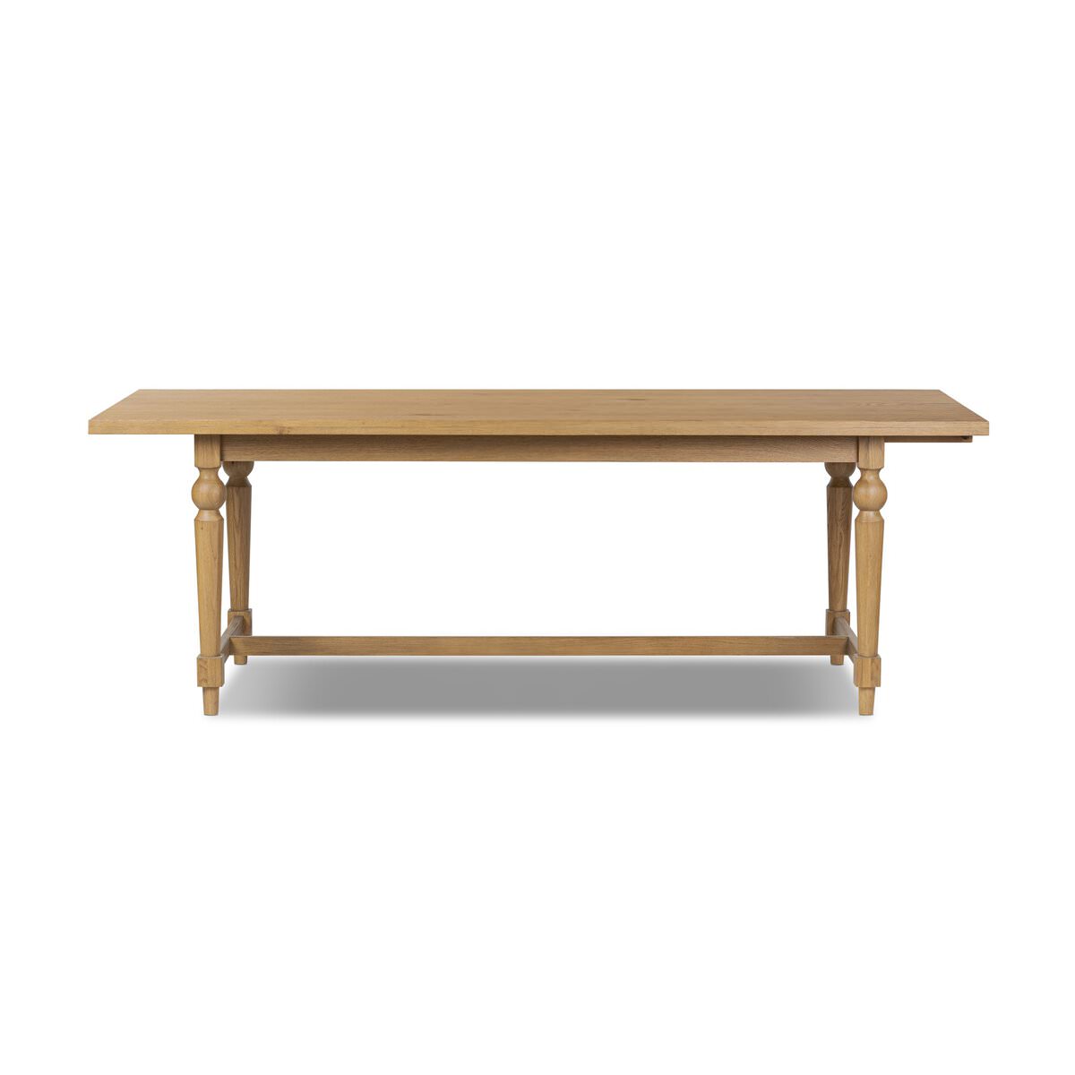 Table de salle à manger ovale extensible Four Hands Blinn 88-127 en placage chêne vieilli