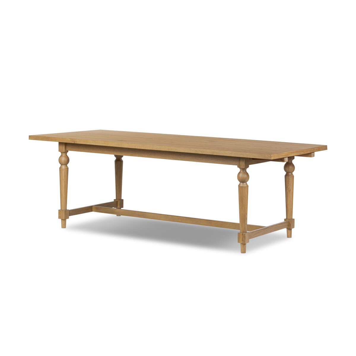 Table de salle à manger ovale extensible Four Hands Blinn 88-127 en placage chêne vieilli