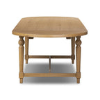 Table de salle à manger ovale extensible Four Hands Blinn 88-127 en placage chêne vieilli