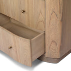 Commode à 6 tiroirs Four Hands Boa en placage Sandy Mindi