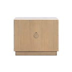 Table de chevet Four Hands Boa en marbre crème