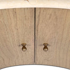 Table de chevet Four Hands Boa en marbre crème